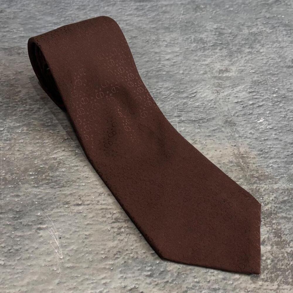 Vintage Christian Dior Brown Tie! Monogram